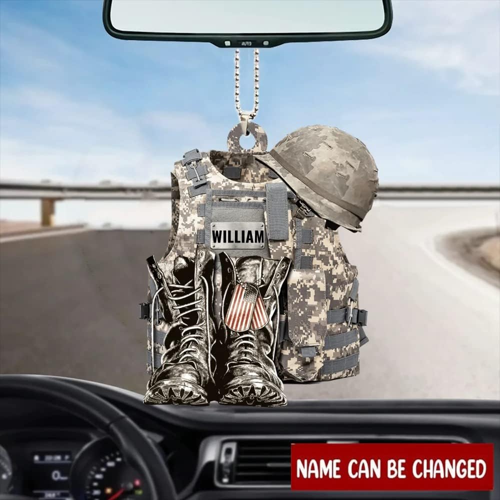 Personalized Military Uniform Ornament for Active Duty & Veterans
