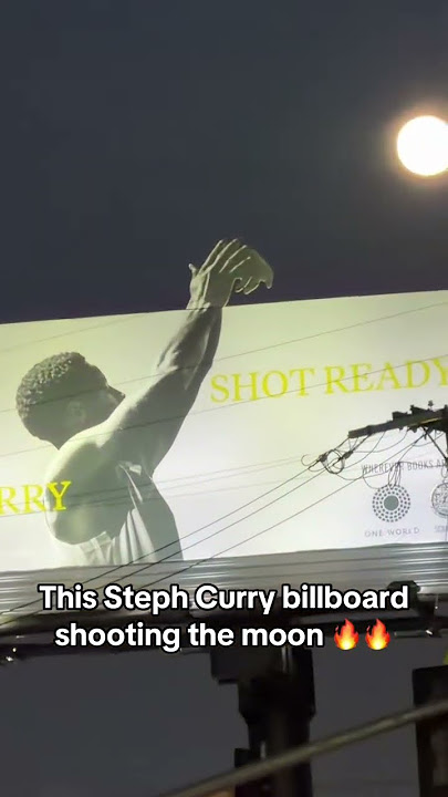Steph Curry Shooting Moon Billboard Los Angeles