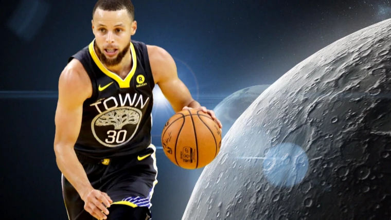 Steph Curry Shooting Moon Billboard Los Angeles