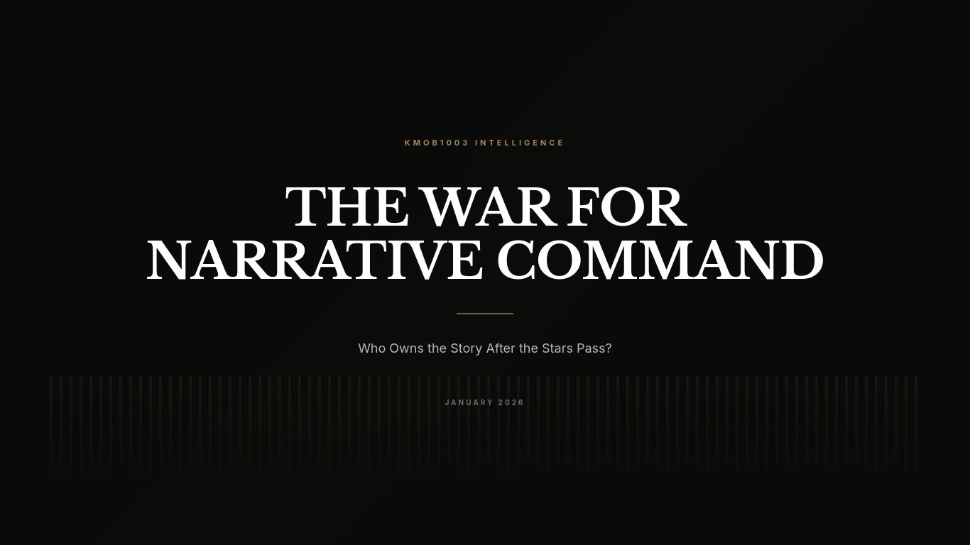 The High-Stakes War for Narrative Command: Who Owns the Story After the Stars Pass