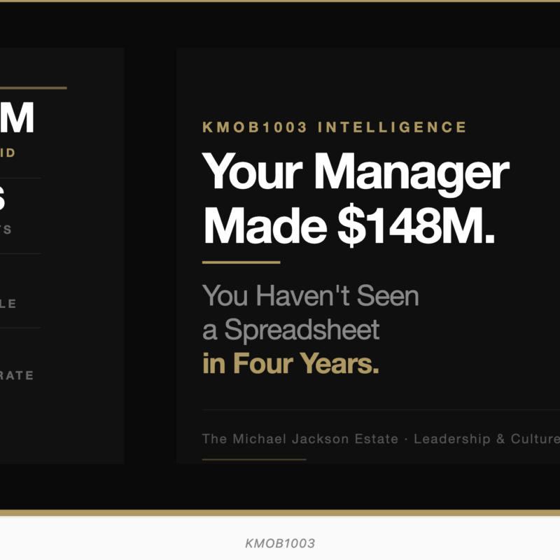 Your Manager Made $148 Million — KMOB1003 Global Media Jackson Estate Leadership Audit March 2026