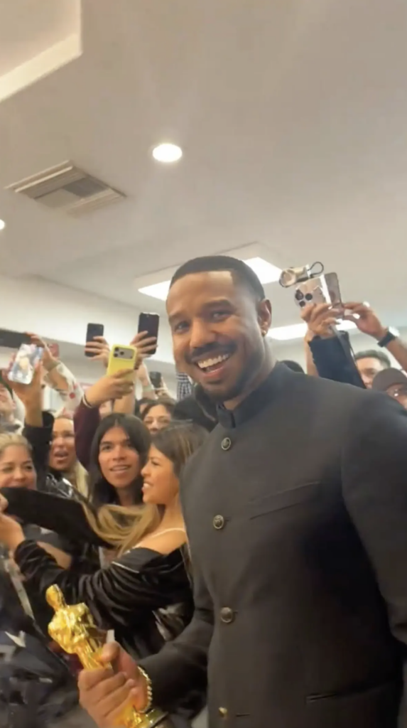 Michael B. Jordan Celebrates Oscar Win at In-N-Out