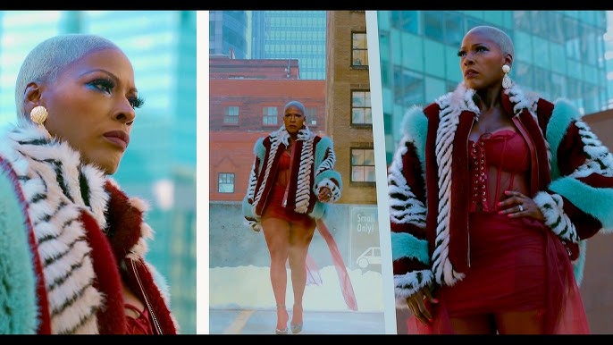 Simone Green Black Queen video still BET Soul premiere. March 30 2026 KMOB1003 Chicago artist