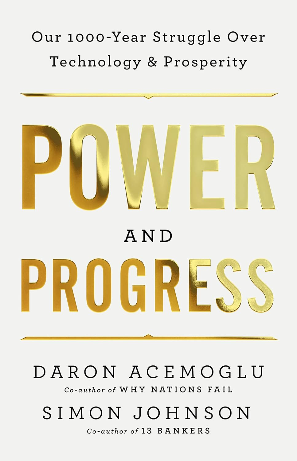 Power and Progress by Daron Acemoglu and Simon Johnson book cover