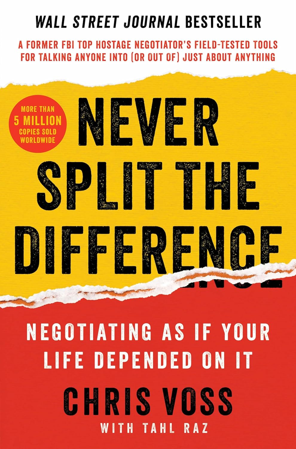 Never Split the Difference by Chris Voss and Tahl Raz — book cover.