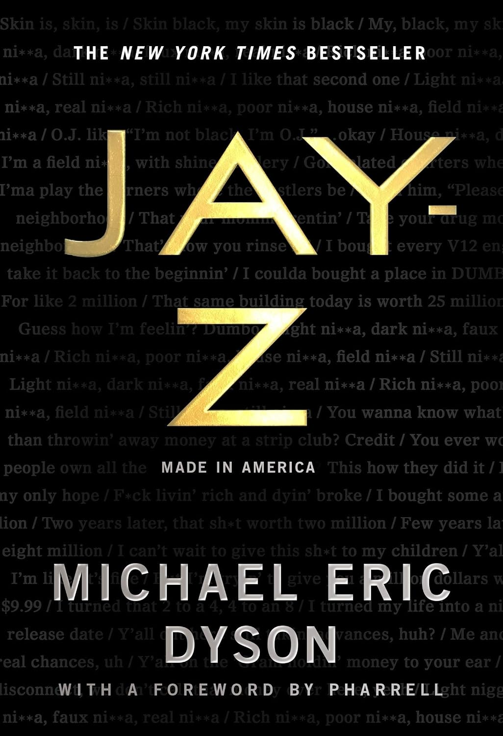 JAY-Z: Made in America by Michael Eric Dyson, with a foreword by Pharrell — book cover.
