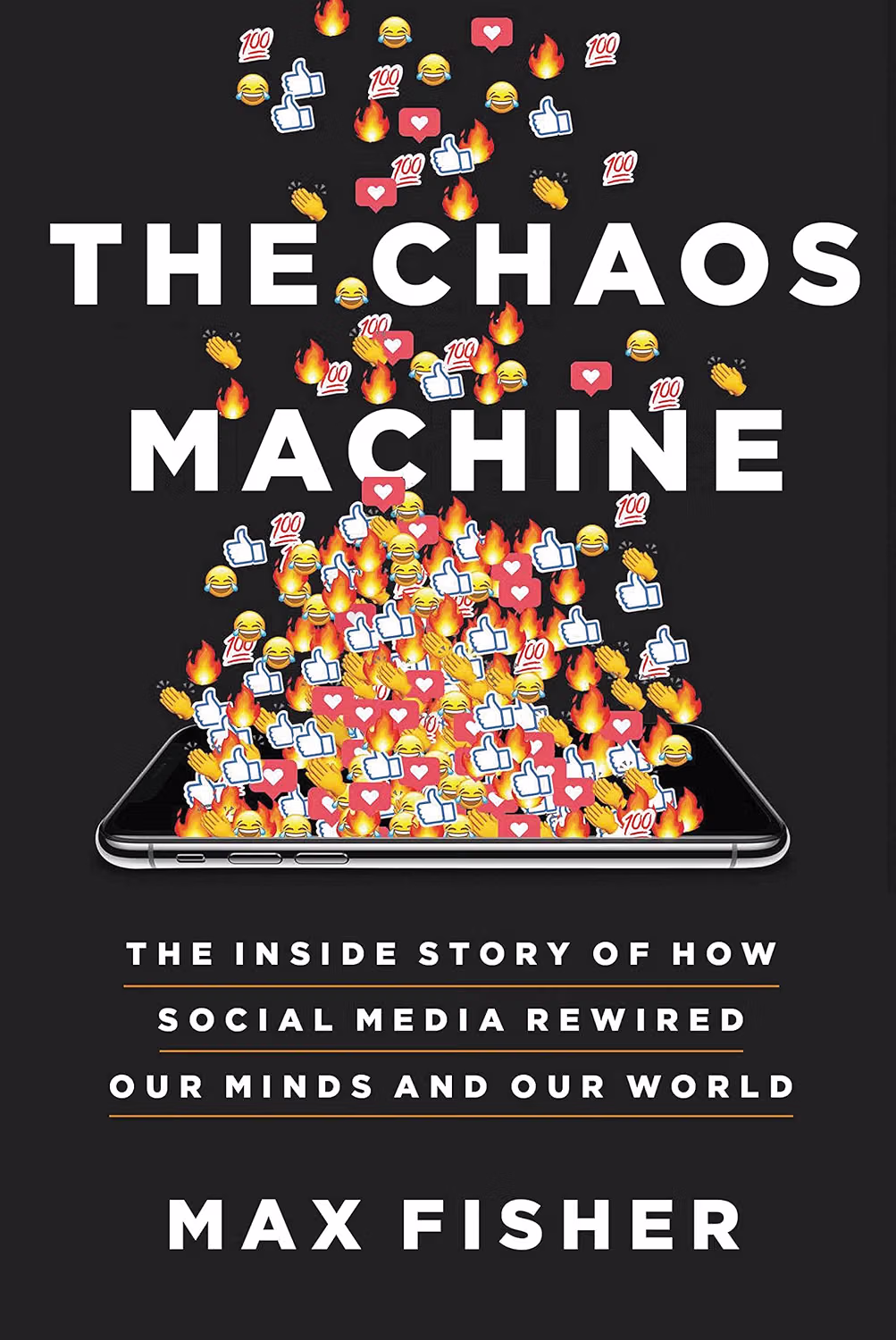 Book cover for The Chaos Machine by Max Fisher.