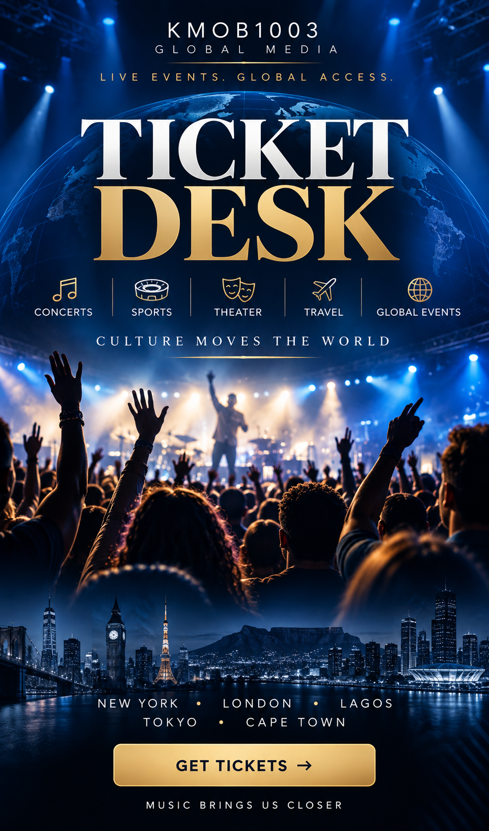 KMOB1003 Ticket Desk for concerts, sports, theater, travel and global live events