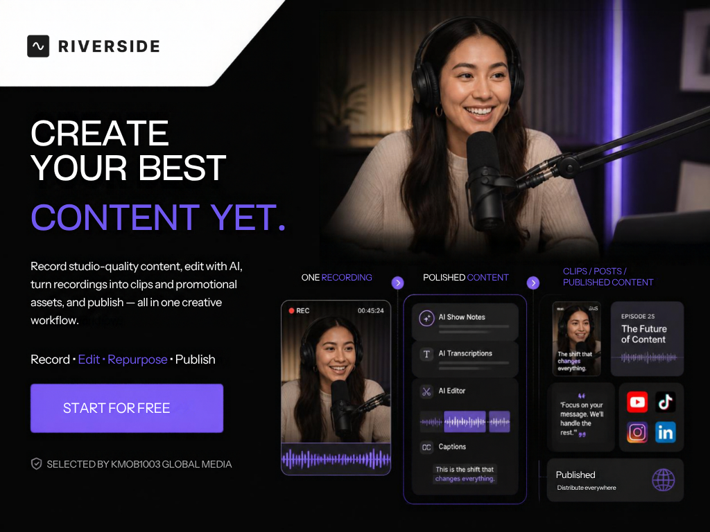 Riverside record podcasts and interviews affiliate advertisement