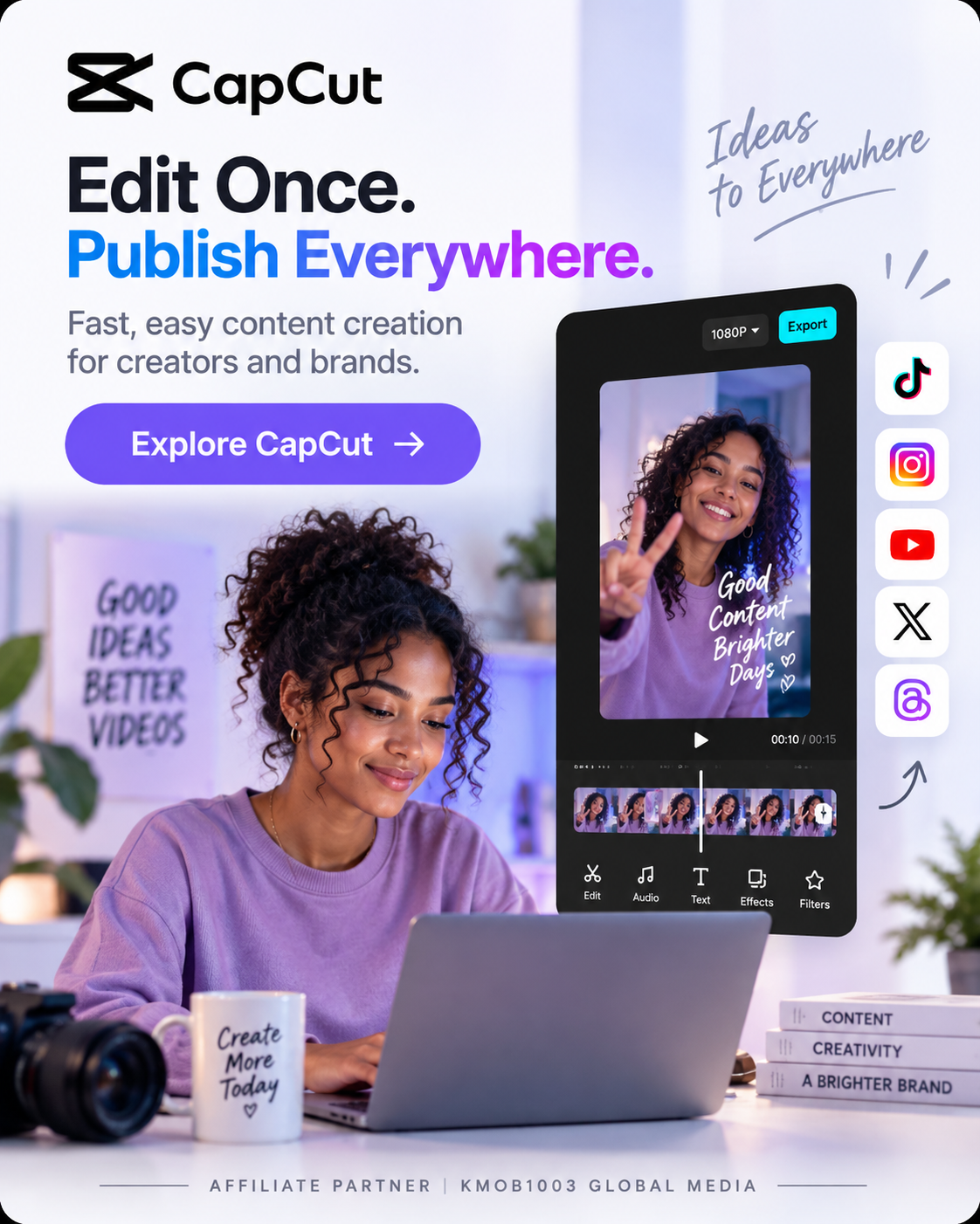 CapCut video editor affiliate advertisement