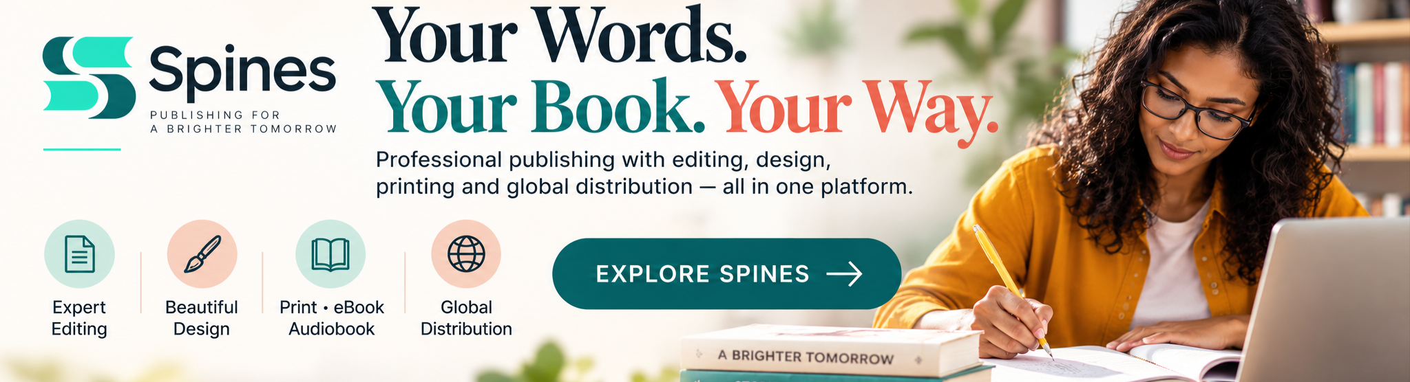 Spines publishing affiliate advertisement