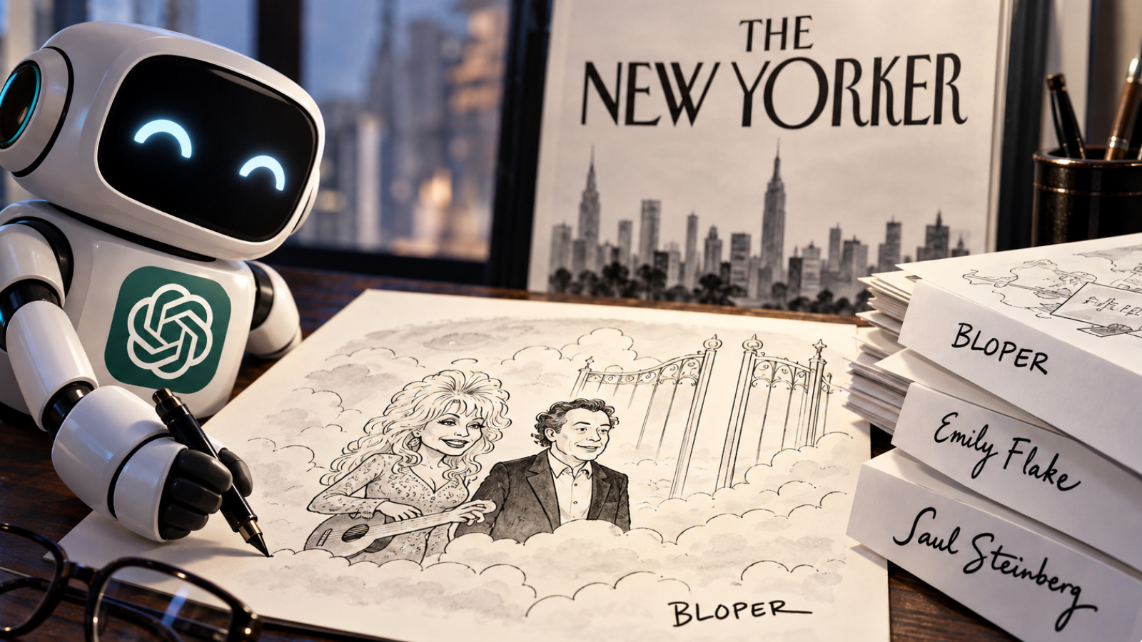 ChatGPT New Yorker Cartoons: A New Threat to Artist Signatures