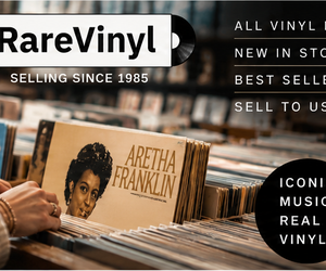 RareVinyl records and music collectibles affiliate advertisement