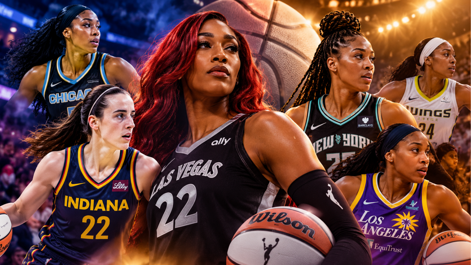 WNBA media rights 216 games fan access illustration showing multi-platform broadcast map